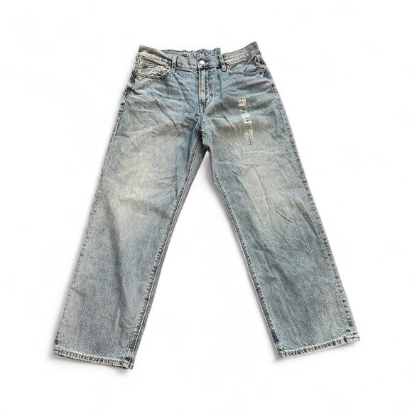 American Eagle Outfitters Denim - American Eagle Ex-Boyfriend STRIGID Blue Distressed Light Wash Jeans 8 Short NWT